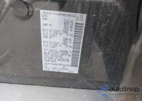 2016 Nissan Rogue Sv из США, поврежденный, VIN 5N1AT2MV8GC802040